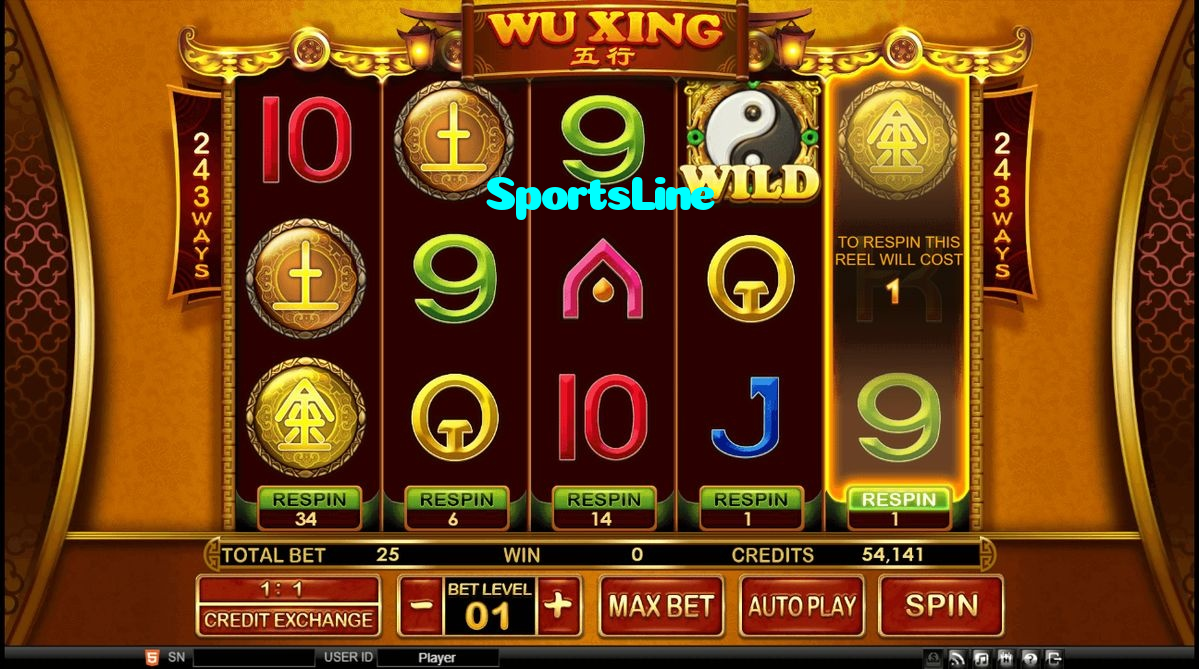 SportsLine casino presented on mobile device in Pakistan with slots and live games